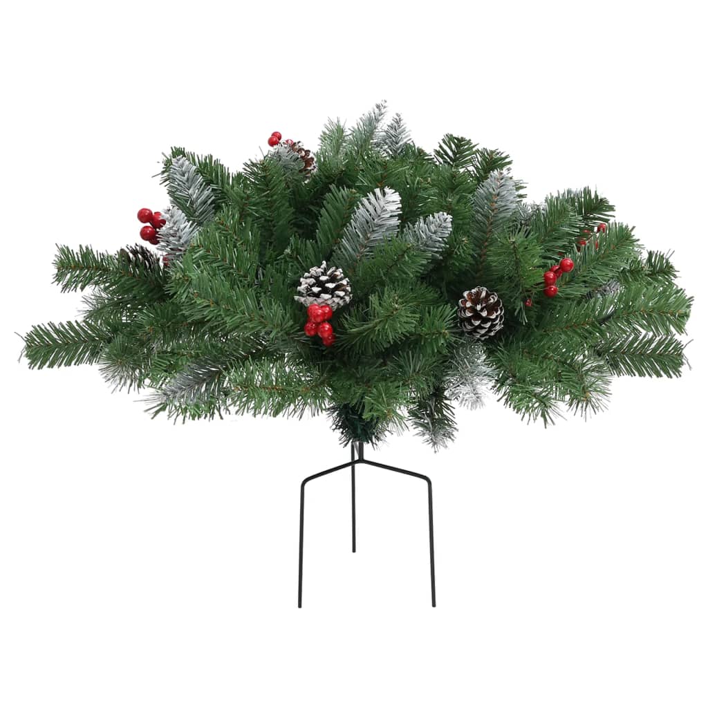 vidaXL Albero di Natale Artificiale per Viali Verde 40 cm in PVC