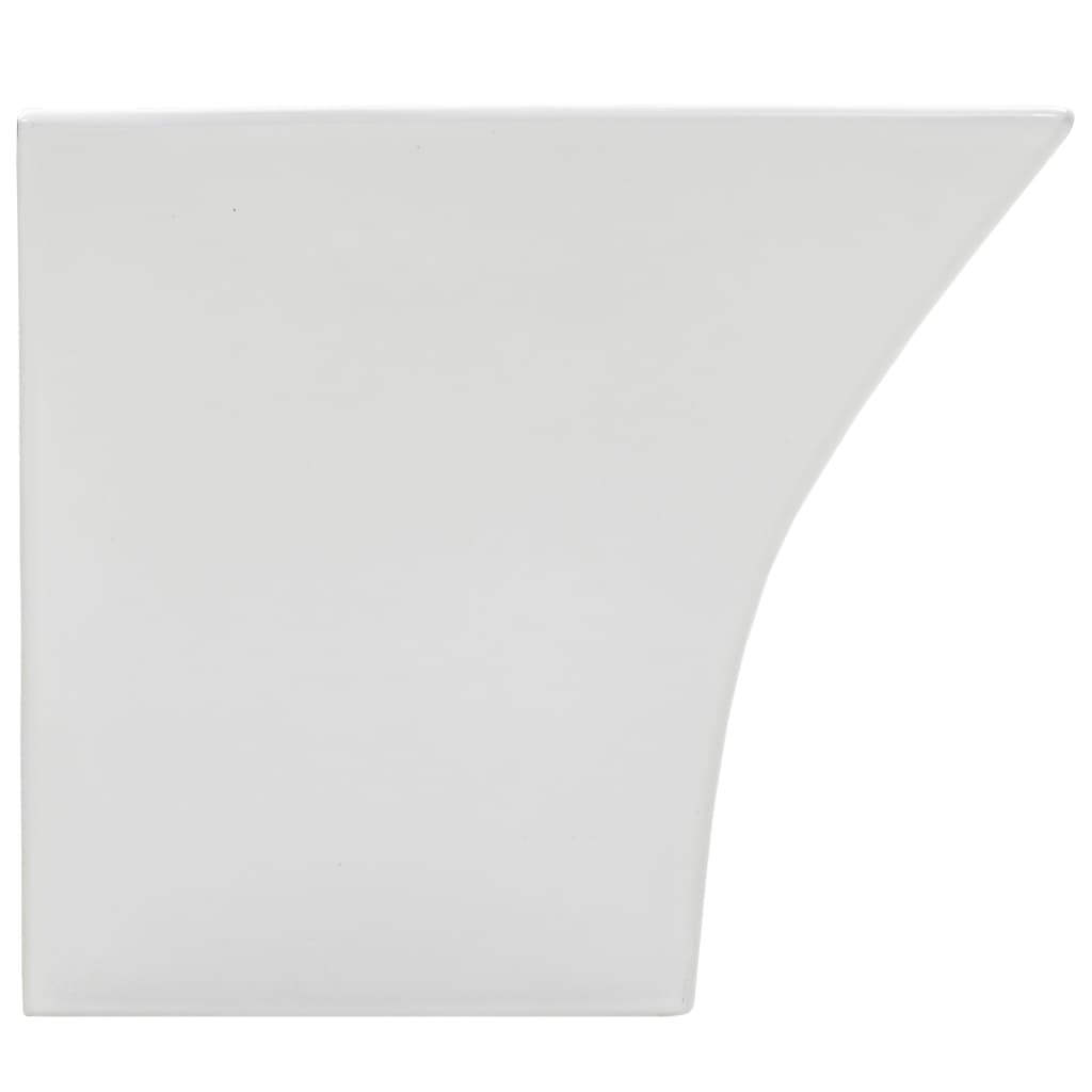 vidaXL Lavabo a Parete in Ceramica Bianco 500x450x410 mm