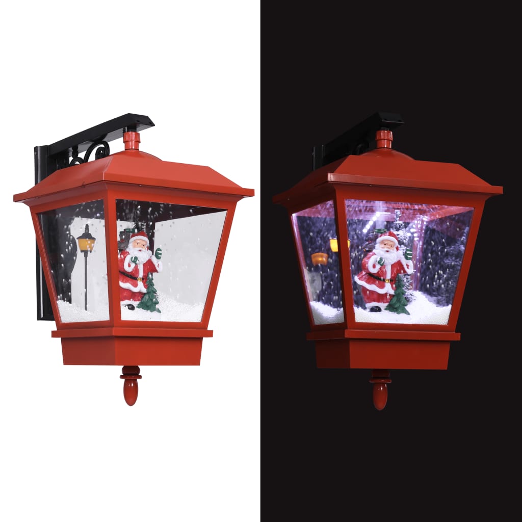 vidaXL Lampada Natalizia da Parete LED e Babbo Natale Rossa 40x27x45cm
