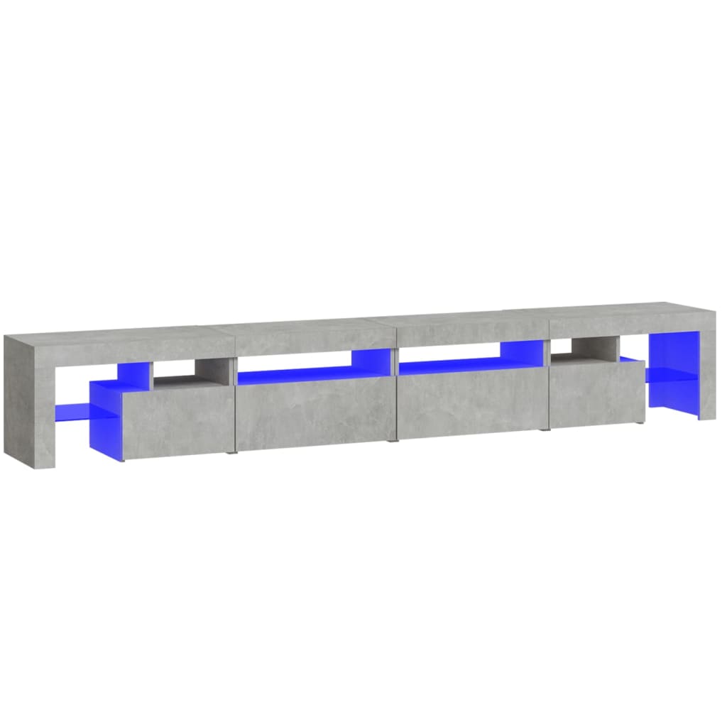 Mobile porta tv 260 cm con 4 ante e 2 cassetti in legno bianco lucido - Diako