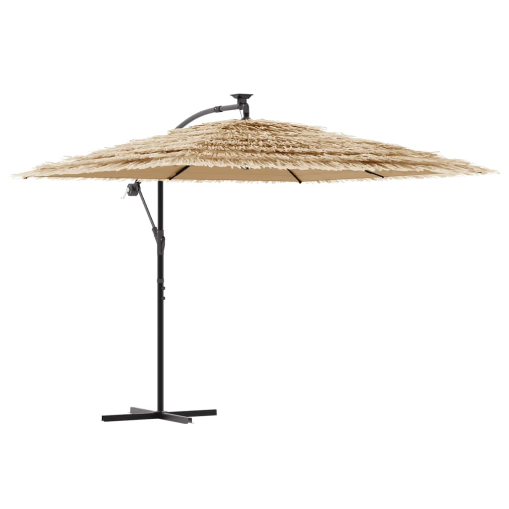 VidaXL Ombrellone Sospeso Con Palo In Acciaio E Base A Croce – 250x250x230 Cm, Telo In Poliestere Resistente UV, Rotazione 360°, Colore Terracotta, Ideale Per Giardino E Terrazzo