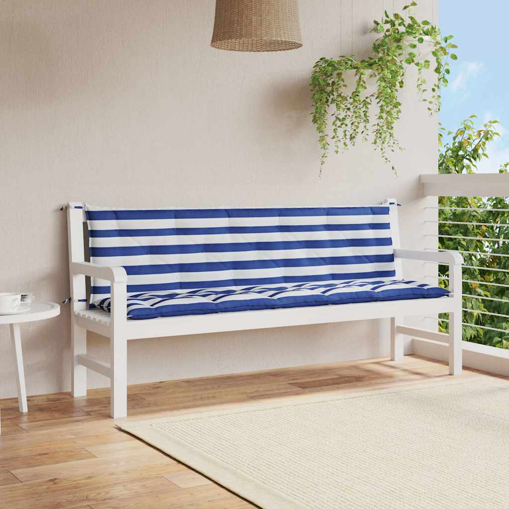 VidaXL Cuscini Per Pallet 2 Pezzi - Blu Reale, Tessuto Poliestere Idrorepellente - Seduta 61,5x60x10 Cm, Schienale 60x38x13 Cm