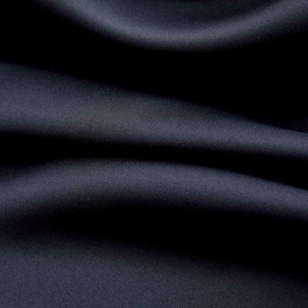 vidaXL Tenda Oscurante con Anelli in Metallo Nera 290x245 cm