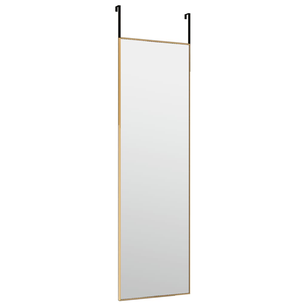 vidaXL Specchio da Porta Oro 30x100 cm in Vetro e Alluminio