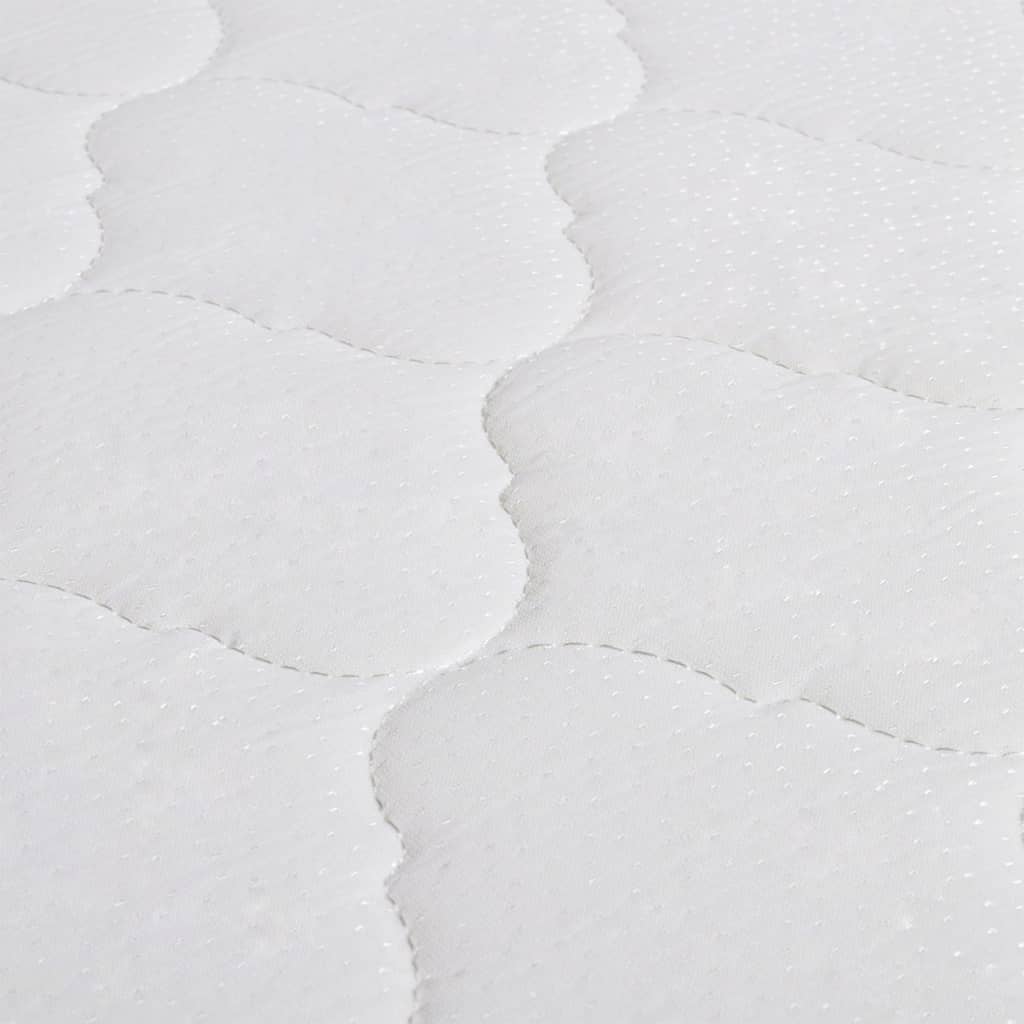 vidaXL Letto con Materasso Memory Foam Bianco in Similpelle 180x200 cm