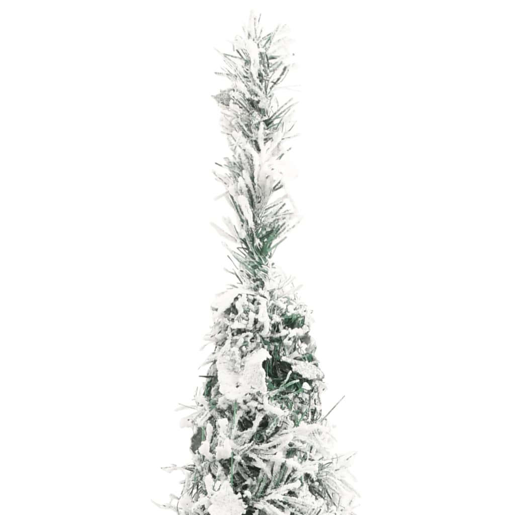 vidaXL Albero di Natale Artificiale Pop-up Neve Fioccata 50 LED 120 cm