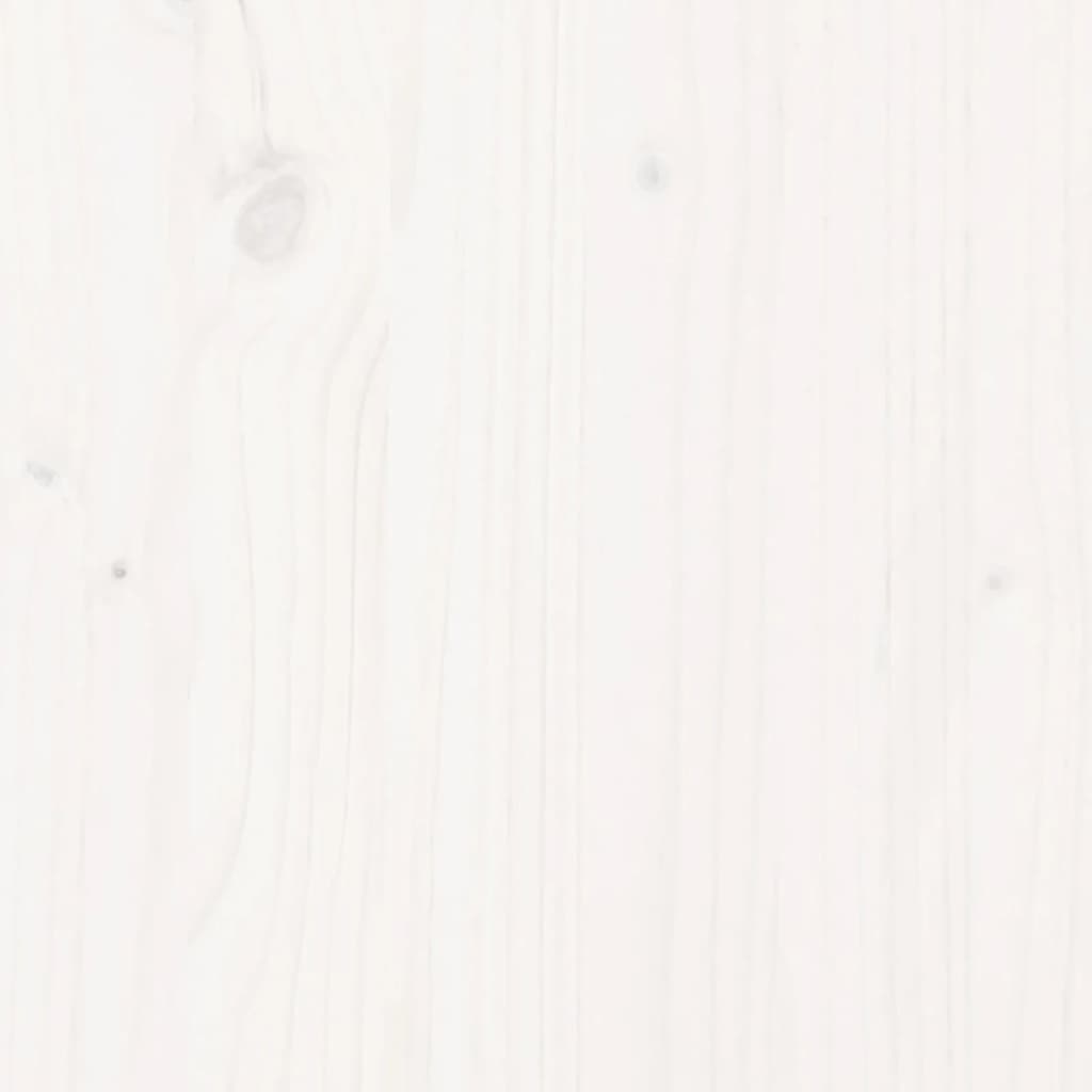 vidaXL Poggiapiedi da Giardino con Cuscino Legno Massello Pino Bianco