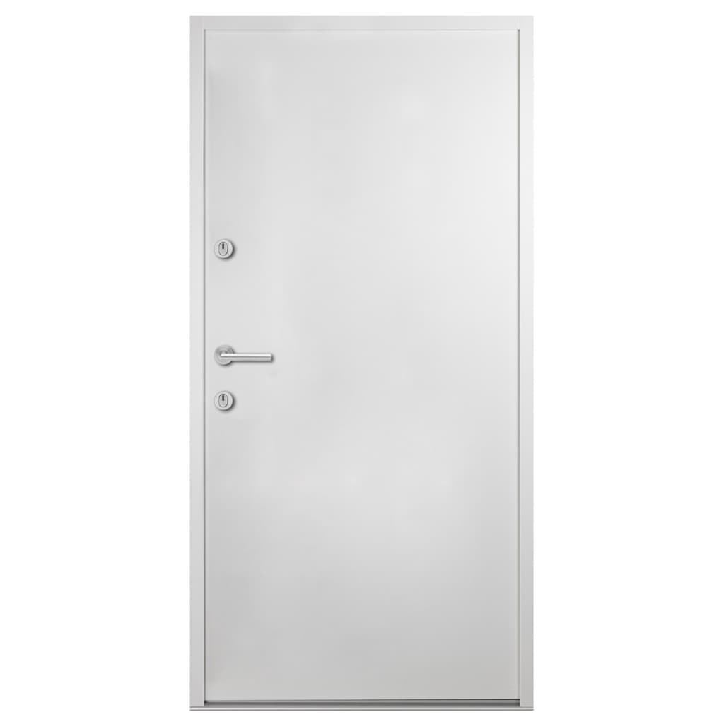 vidaXL Porta Ingresso in Alluminio Bianca 100x200 cm