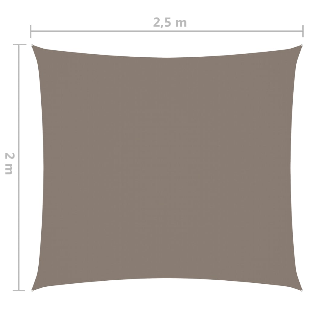 vidaXL Parasole a Vela Oxford Rettangolare 2x2,5 m Talpa