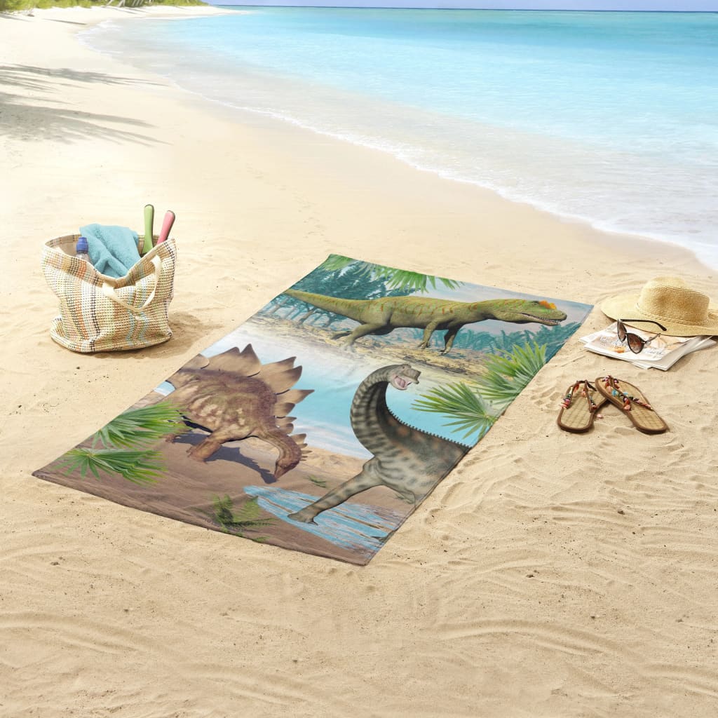 Good Morning Telo da Spiaggia DINO 75x150 cm Multicolore