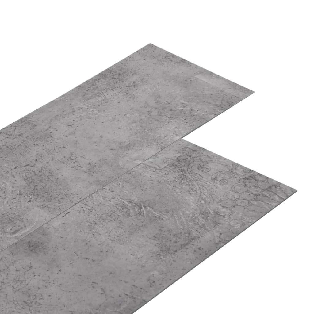 vidaXL Listoni Pavimento PVC 5,02 m² 2 mm Autoadesivi Marrone Cemento