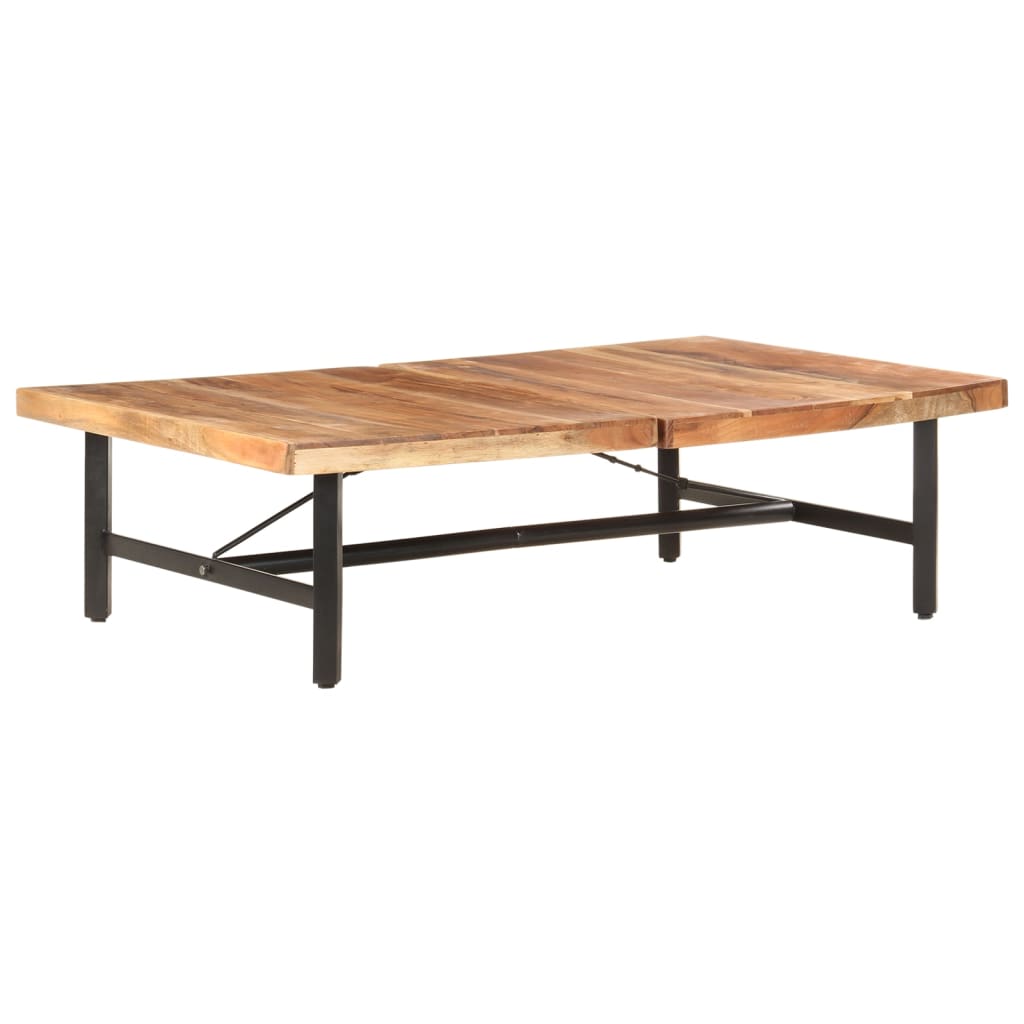 vidaXL Tavolino da Salotto in Legno Massello di Acacia 142x90x42 cm