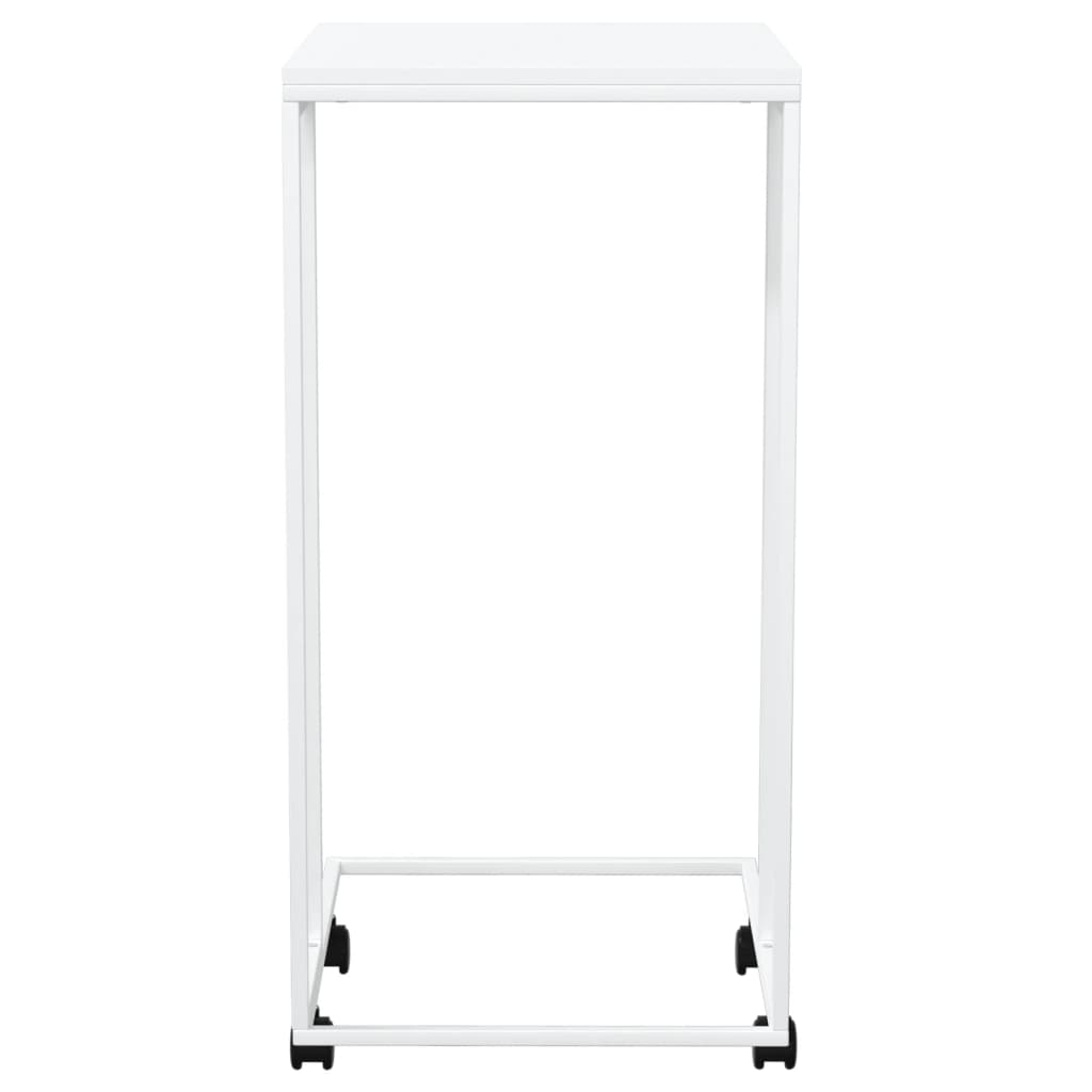 vidaXL Tavolino con Ruote Bianco 40x30x63,5cm in Legno Multistrato
