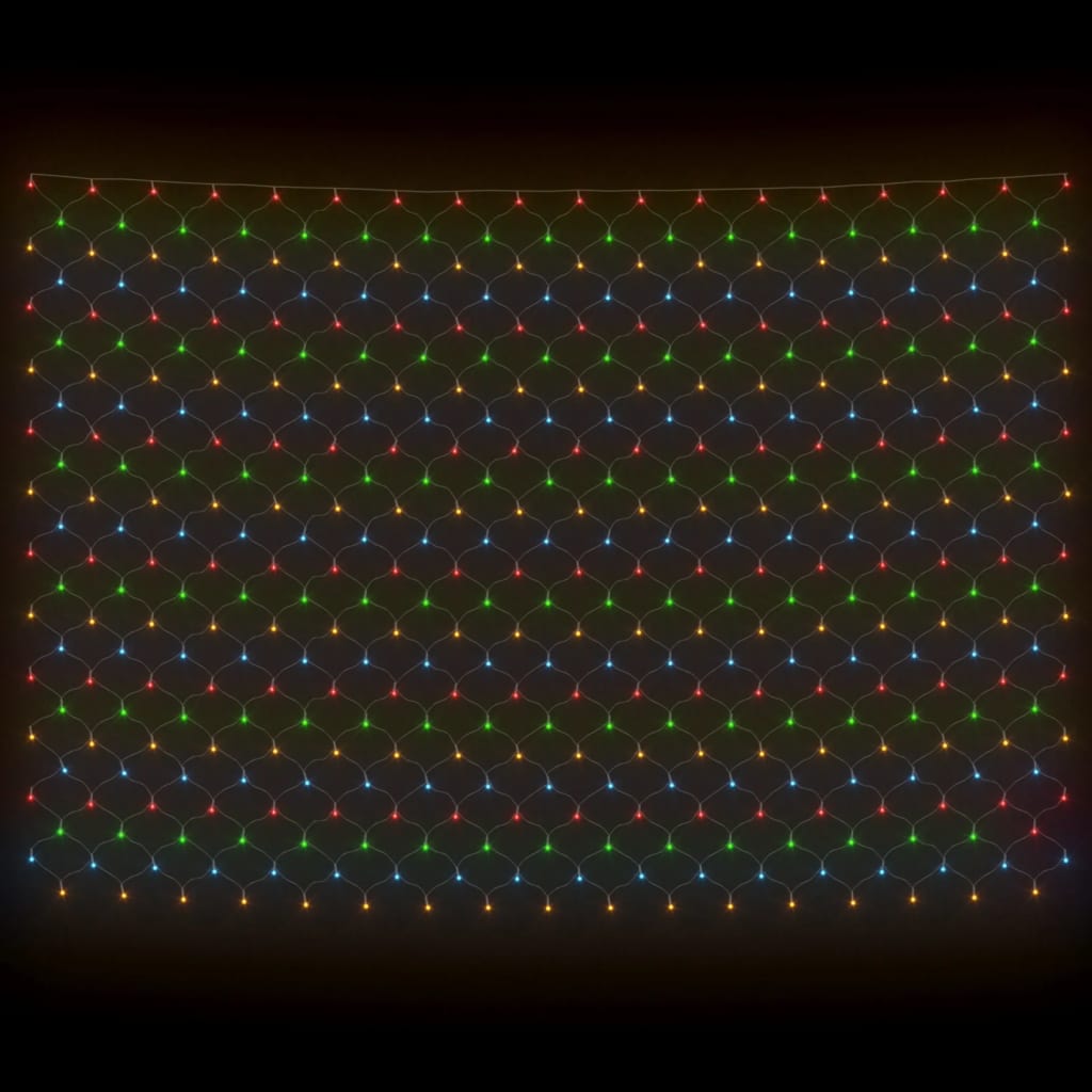 vidaXL Luci di Natale Rete Colorate 4x4m 544 LED Interni Esterni