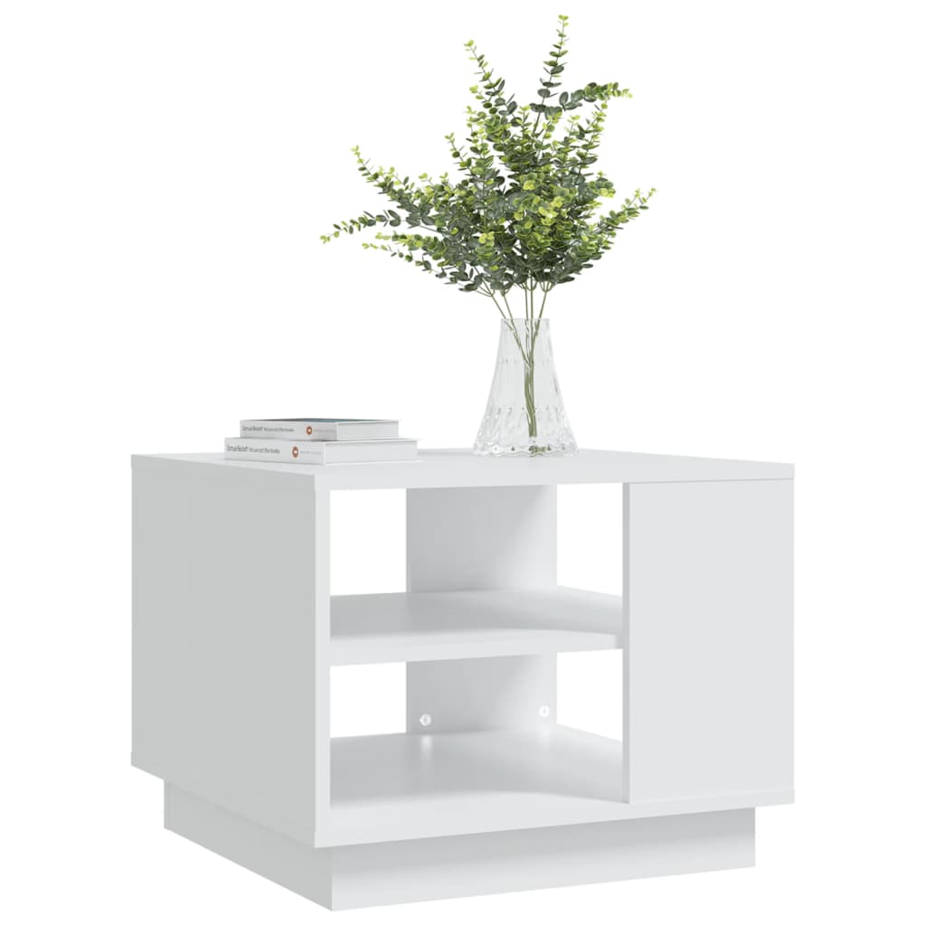 vidaXL Tavolino da Salotto Bianco 55x55x43 cm in Truciolato