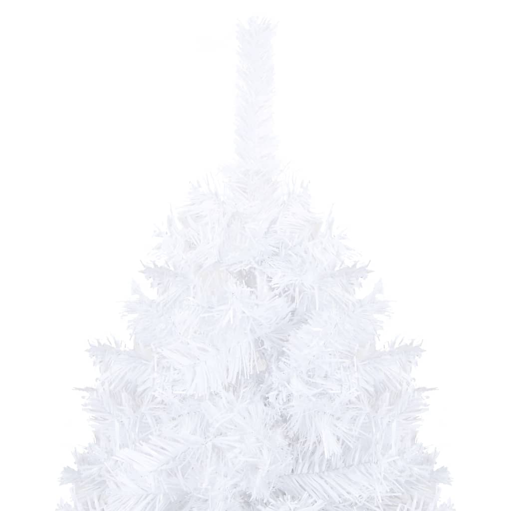 vidaXL Albero di Natale Preilluminato con Palline Bianco 150 cm PVC