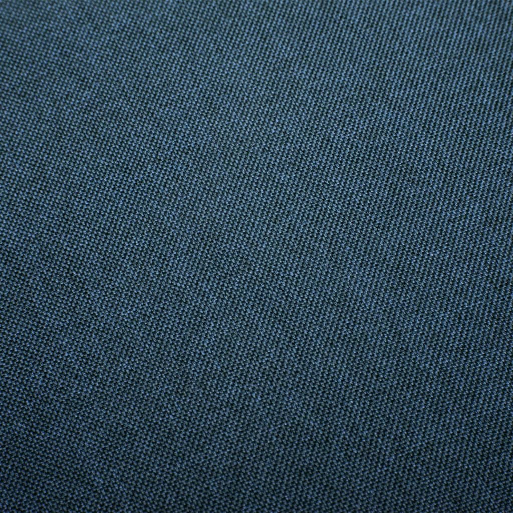 vidaXL Sedia da Pranzo Girevole Blu in Tessuto