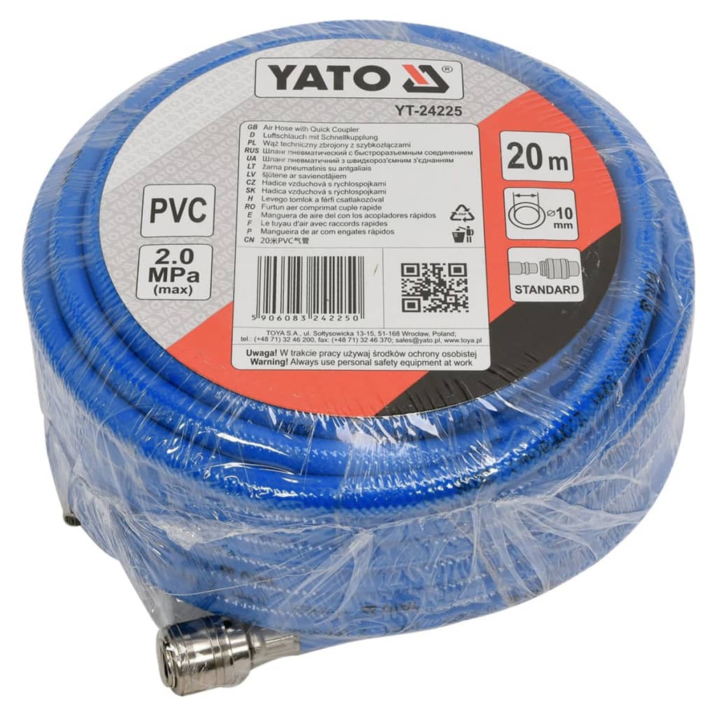 YATO Tubo per Aria Compressa 20 m PVC YT-24225