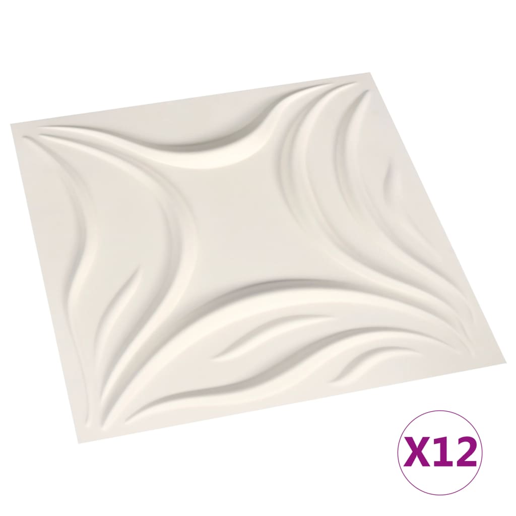 vidaXL Pannelli a Parete 3D 12 pz 0,5x0,5 m 3 m²