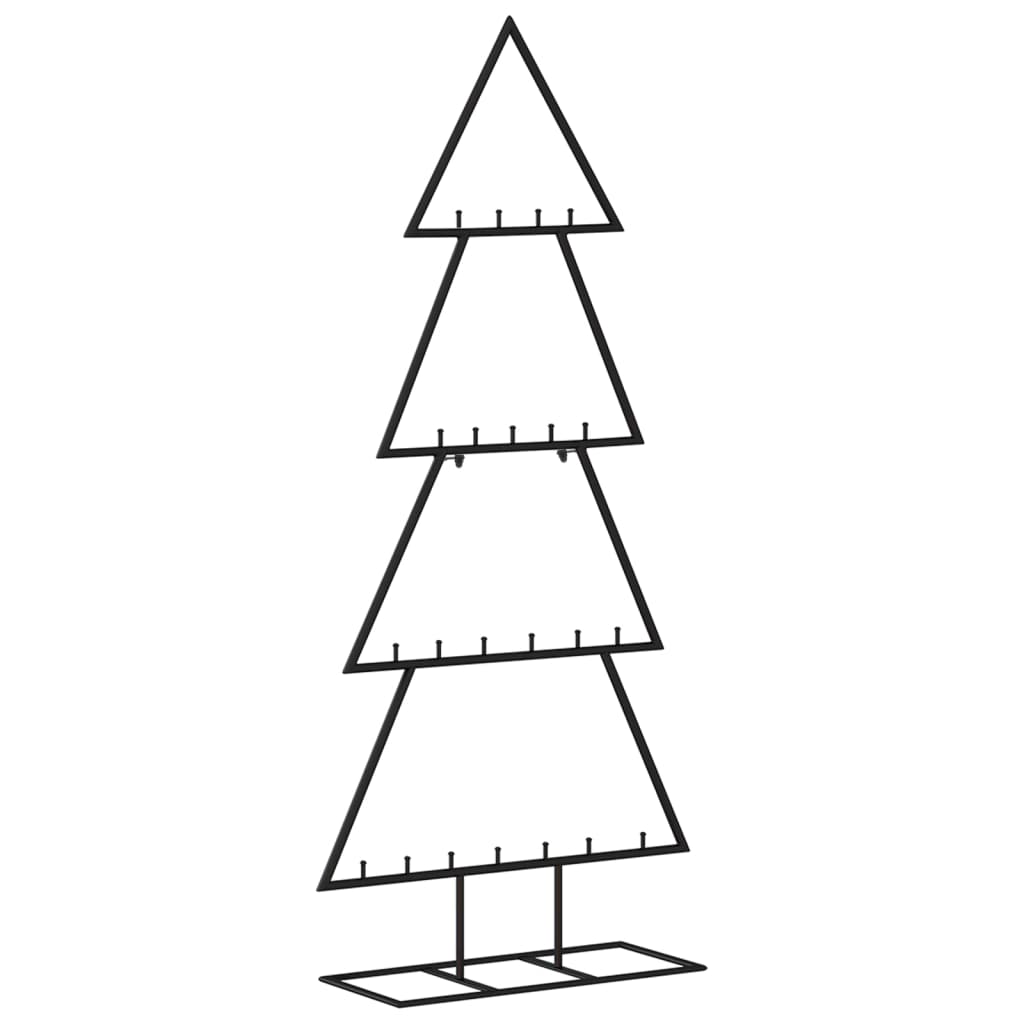 vidaXL Albero di Natale Decorativo in Metallo Nero 125 cm