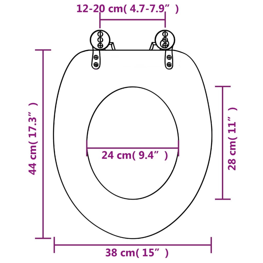 vidaXL Tavoletta WC con Coperchio MDF Design Pinguino