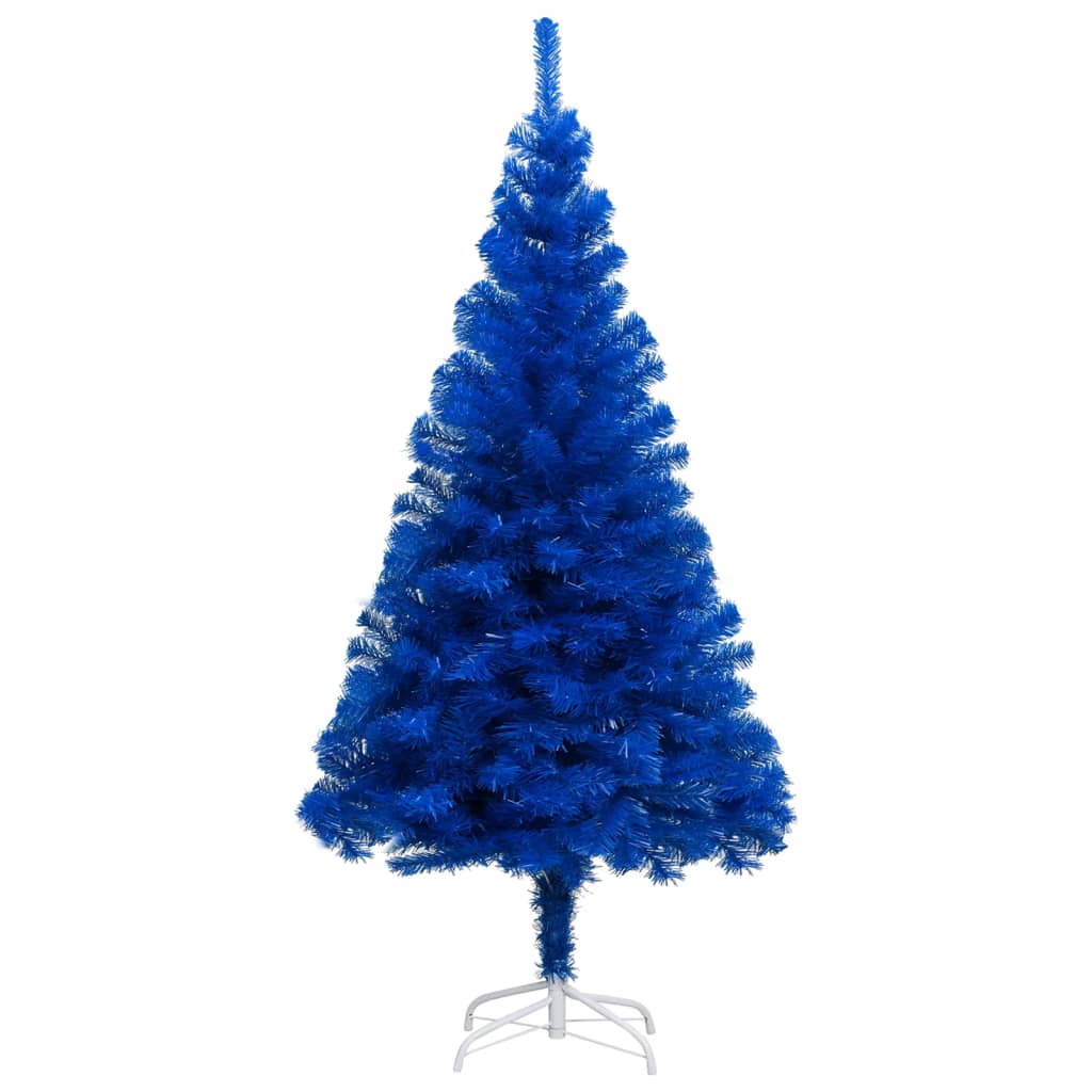 vidaXL Albero di Natale Preilluminato con Supporto Blu 210 cm in PVC