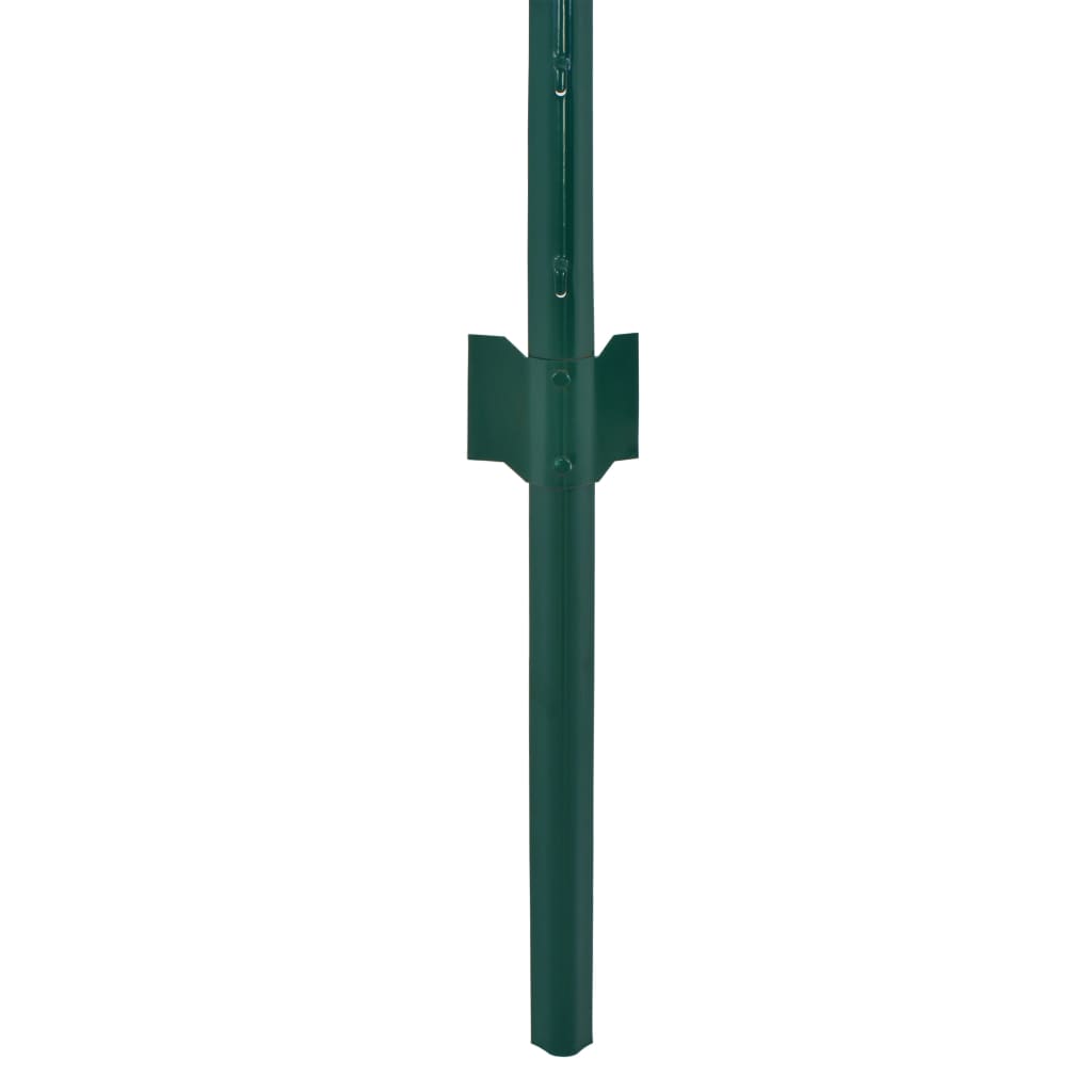 vidaXL Rete per Recinzione con Pali in Acciaio 25x0,5 m Verde