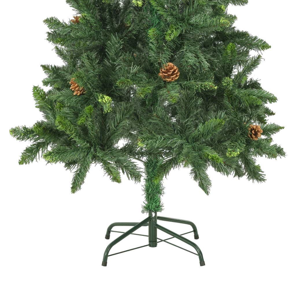 vidaXL Albero di Natale Preilluminato con Palline Verde 150 cm