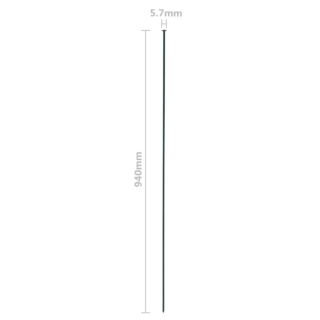 vidaXL Set Recinzione da Giardino ad Arco Invertito 77,5x64 cm Verde
