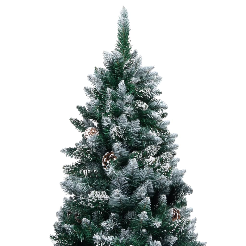 vidaXL Albero di Natale Artificiale con Pigne e Neve Bianca 180 cm
