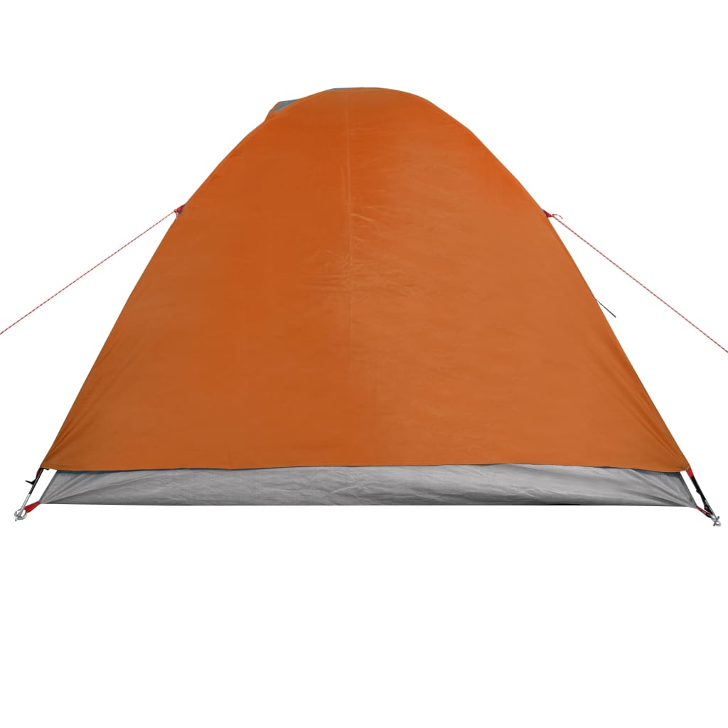 vidaXL Tenda Campeggio 2Persone Grigia e Arancione 264x210x125 Taffetà