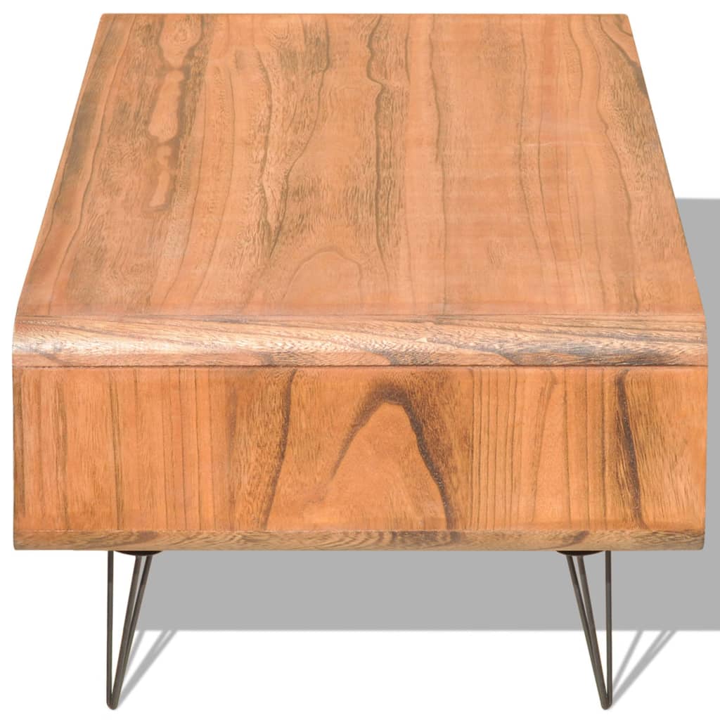 vidaXL Tavolino da Caffè 90x55,5x38,5 cm Massello di Paulownia Marrone