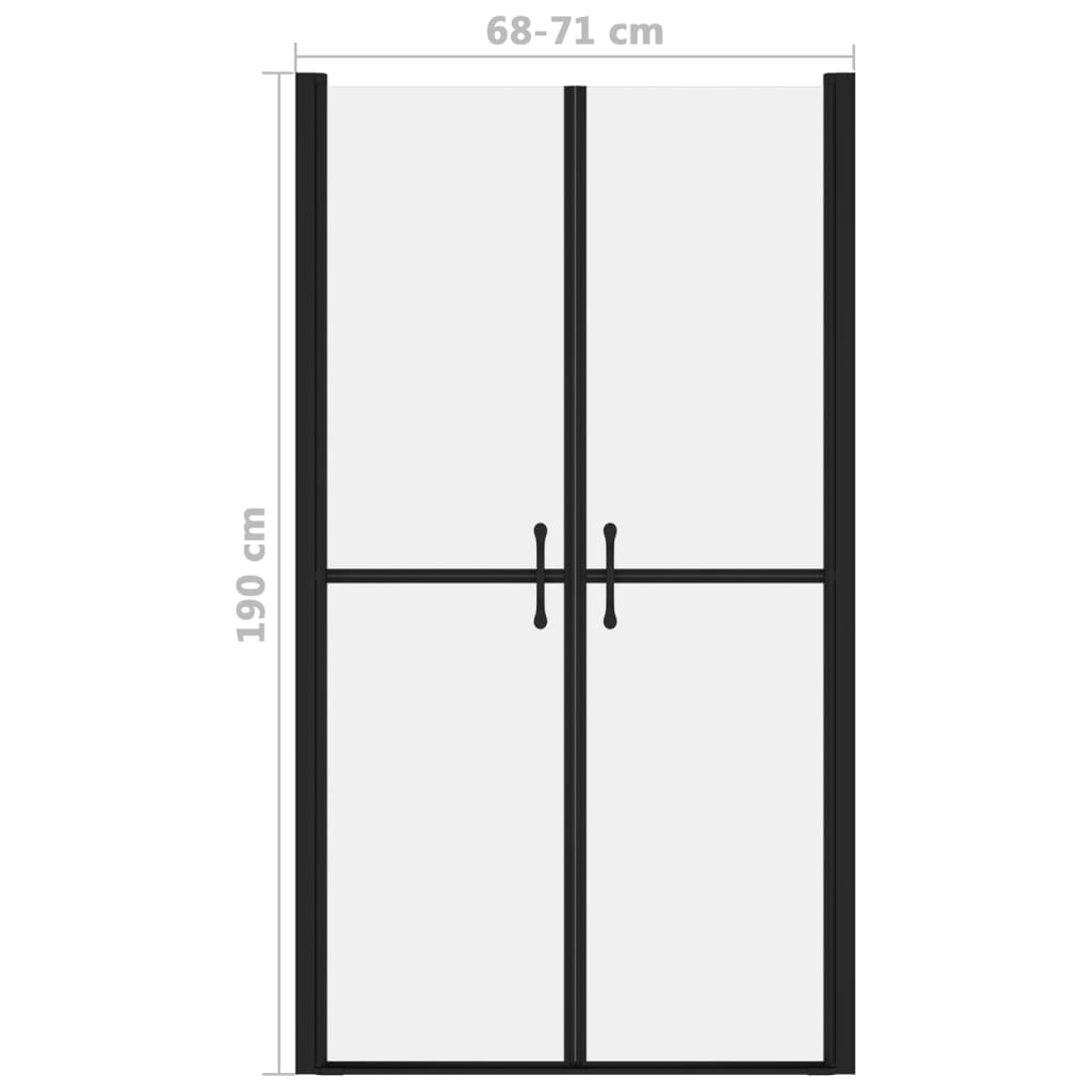 vidaXL Porta per Doccia in ESG Satinato (68-71)x190 cm