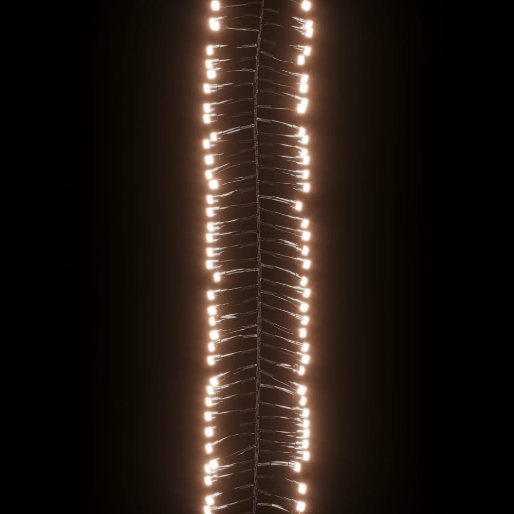 vidaXL Gruppo Stringa LED con 3000 Luci LED Bianco Caldo 23 m PVC