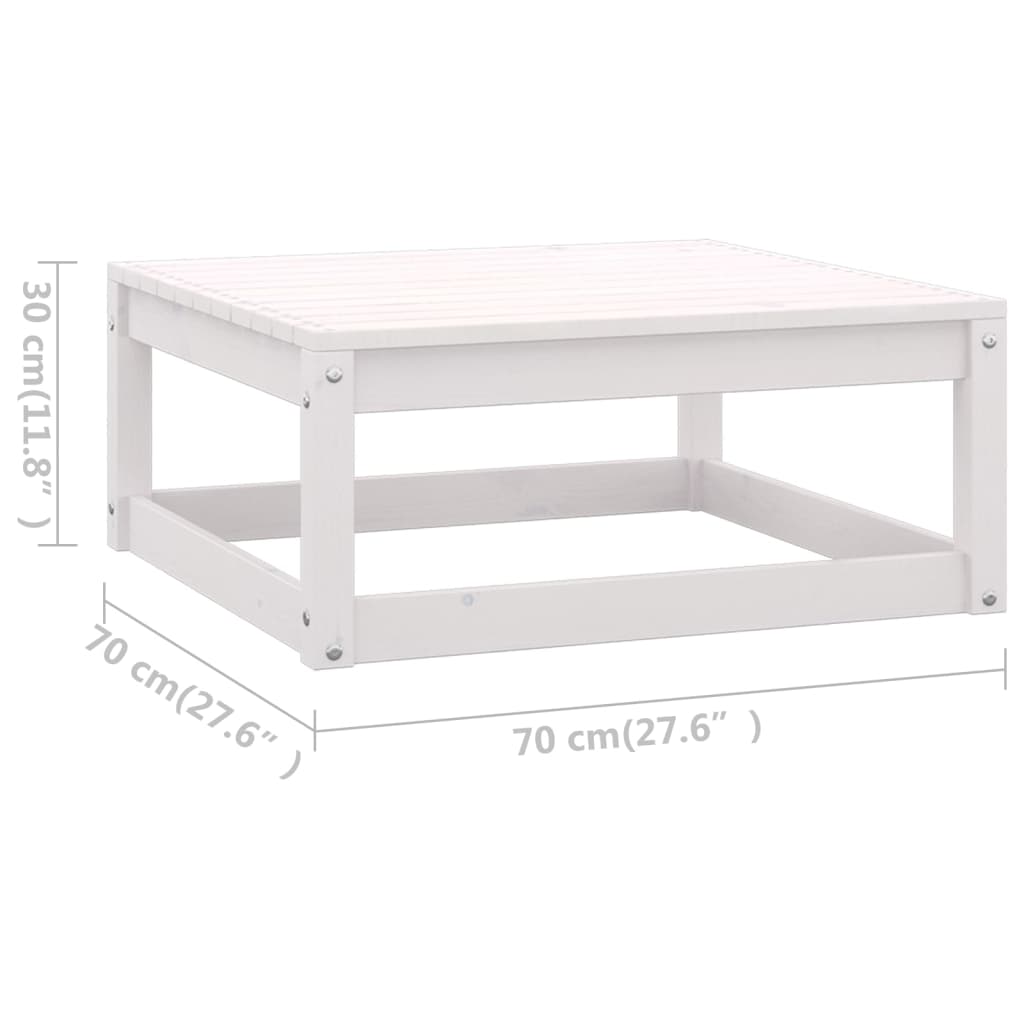 vidaXL Set Divani da Giardino 12 pz Bianco in Legno Massello di Pino