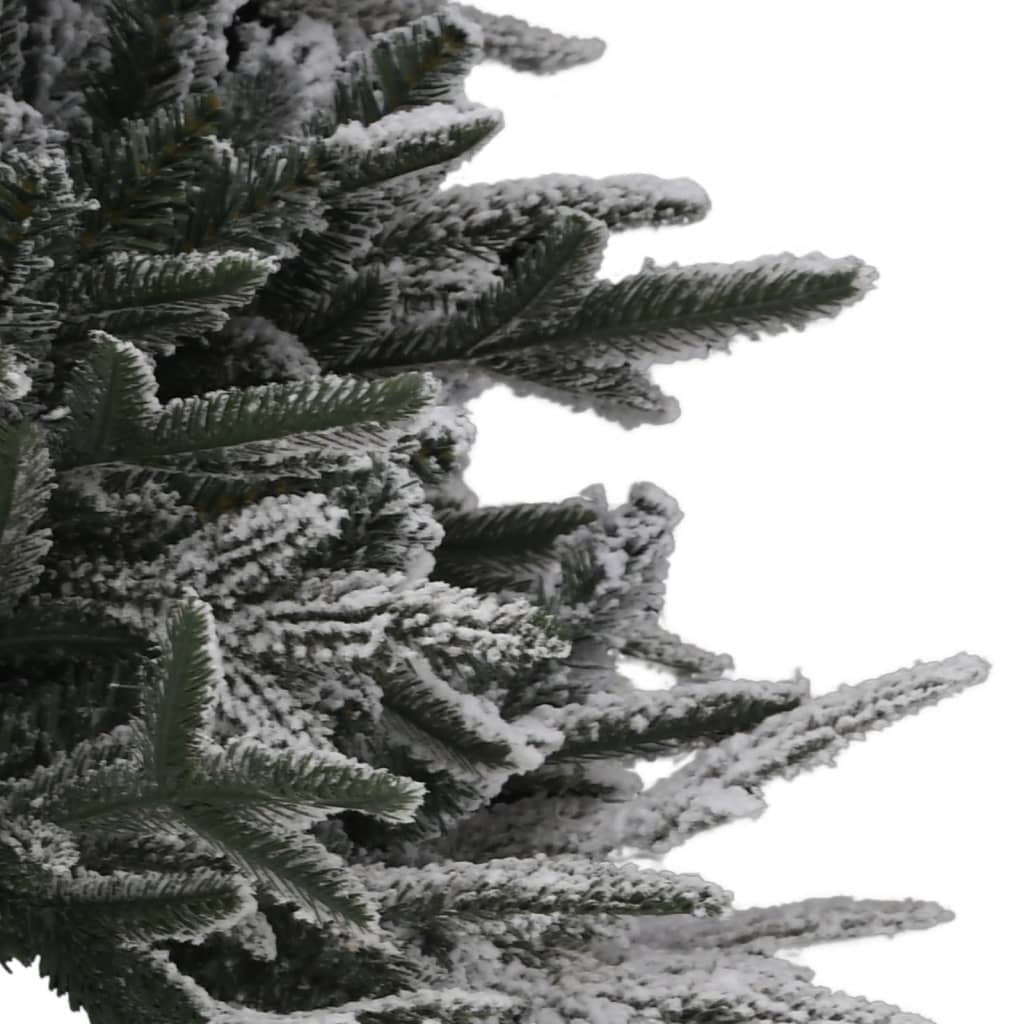 vidaXL Albero di Natale Péreilluminato Neve Fioccata Verde 240 cm PVC