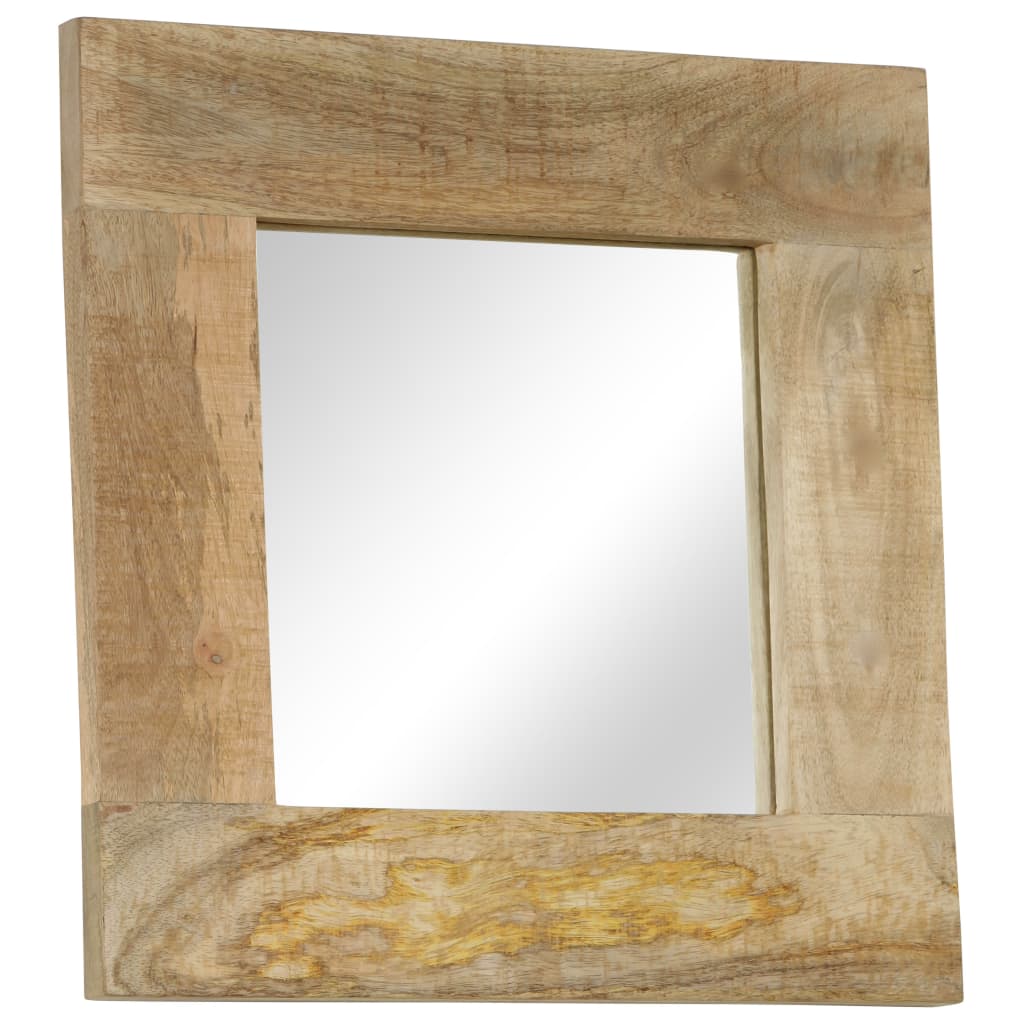 vidaXL Specchio in Legno Massello di Mango 50x50 cm