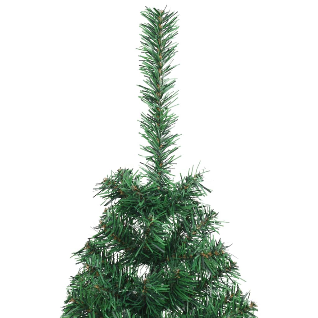 vidaXL Albero di Natale Artificiale Metà con Supporto Verde 150 cm PVC