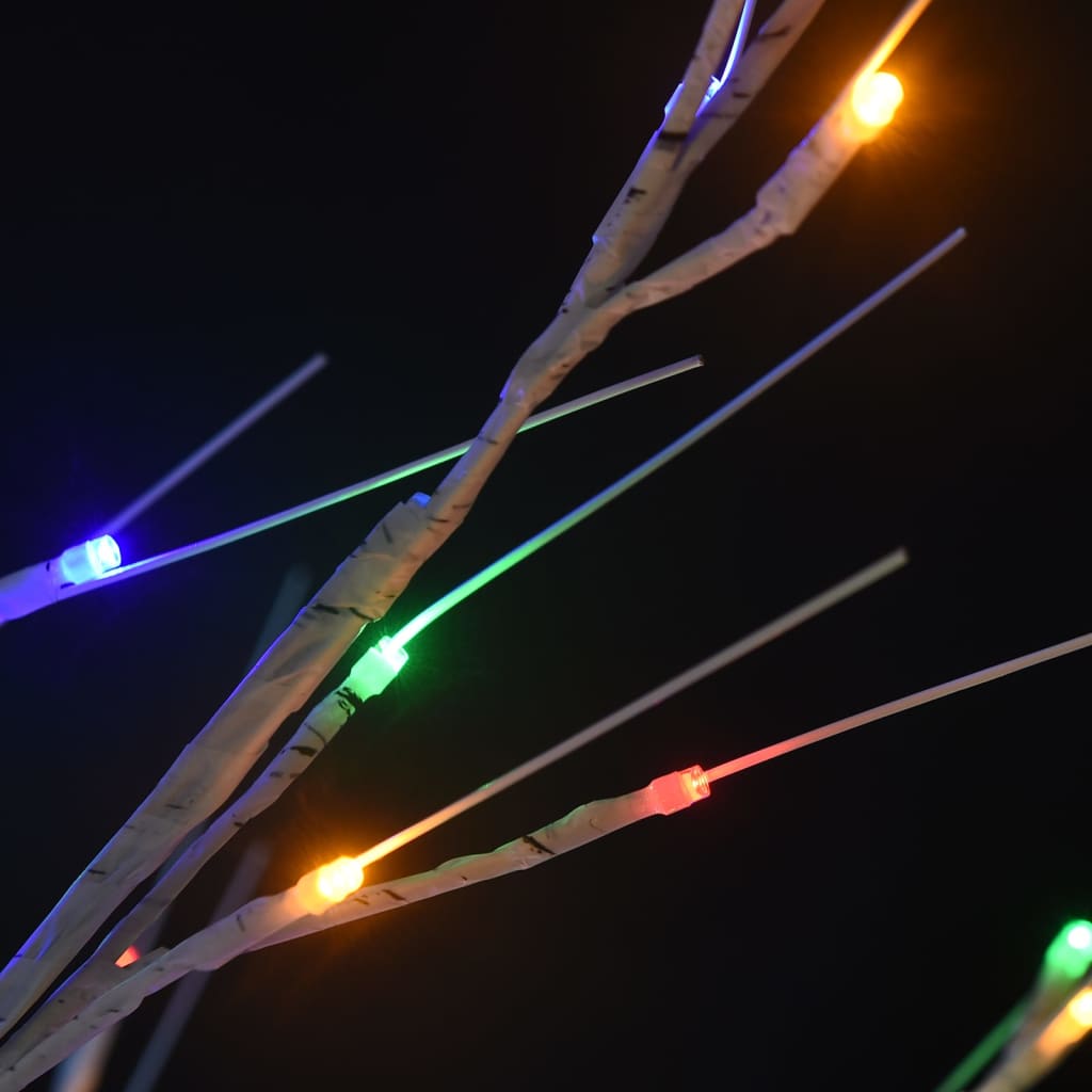 vidaXL Albero Natale 140 LED 1,5 m Salice Colorato Interno Esterno