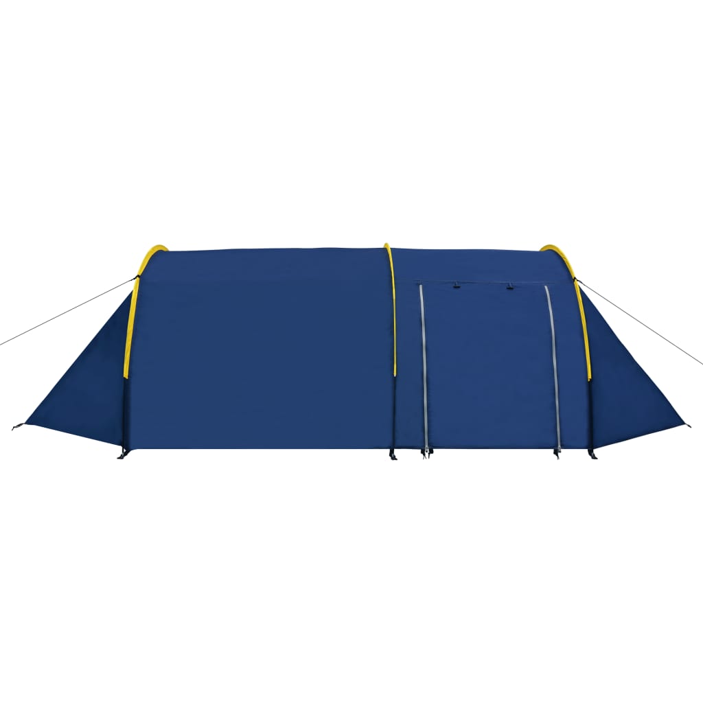 vidaXL Tenda da Campeggio per 4 Persone Blu Marino/Giallo