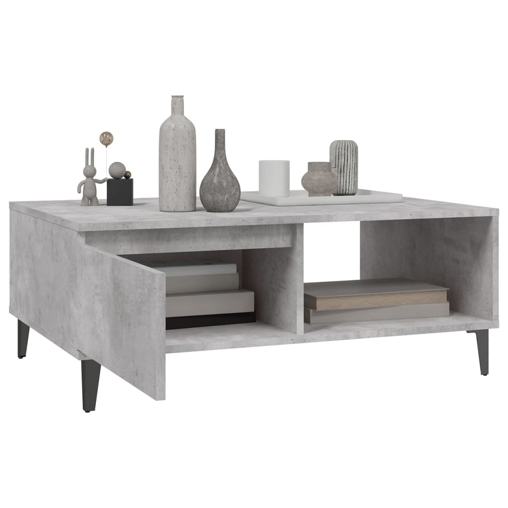 vidaXL Tavolino da Salotto Grigio Cemento 90x60x35cm Legno Multistrato