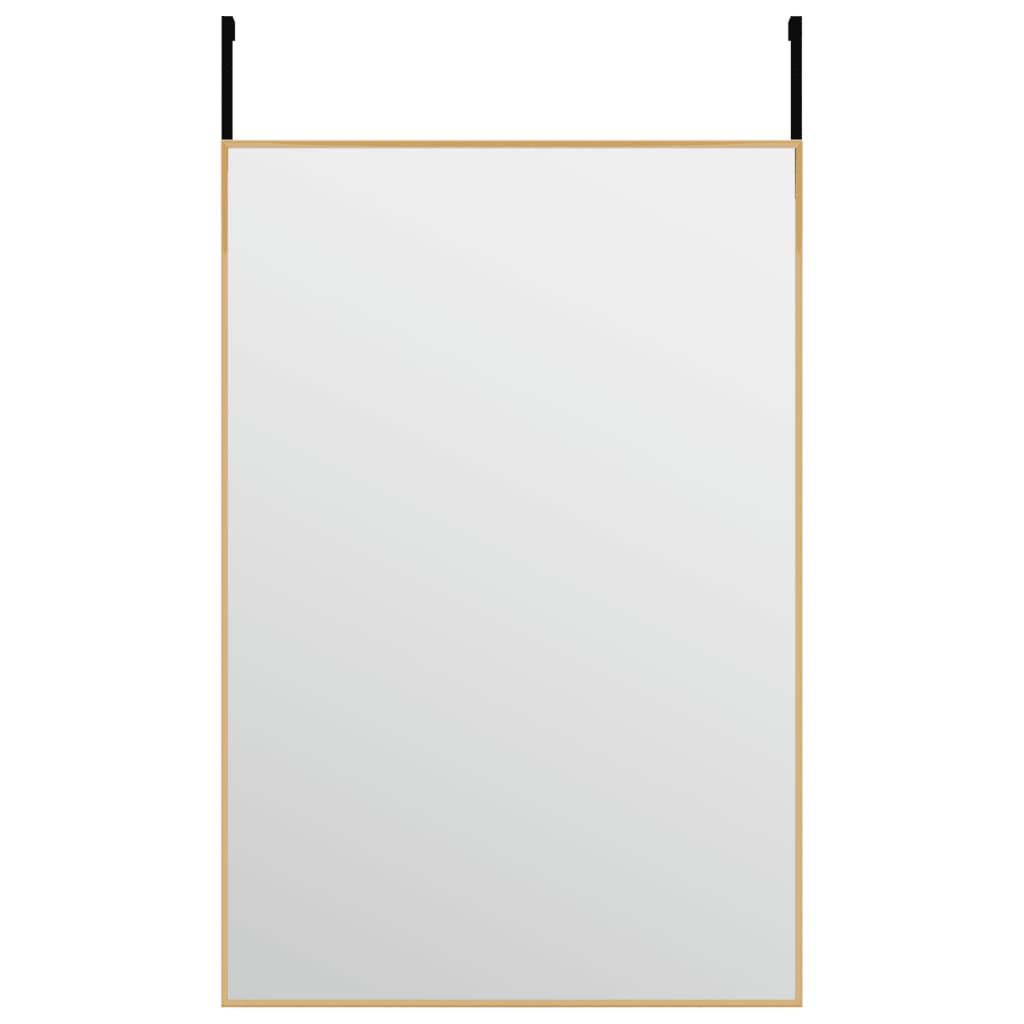 vidaXL Specchio da Porta Oro 40x60 cm in Vetro e Alluminio