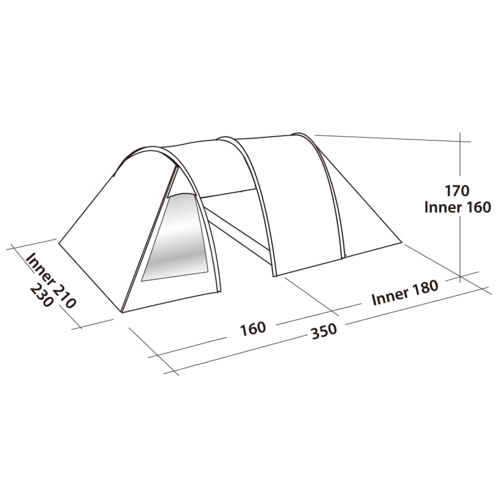 Easy Camp Tenda Galaxy 300 per 3 Persone Verde Rustico