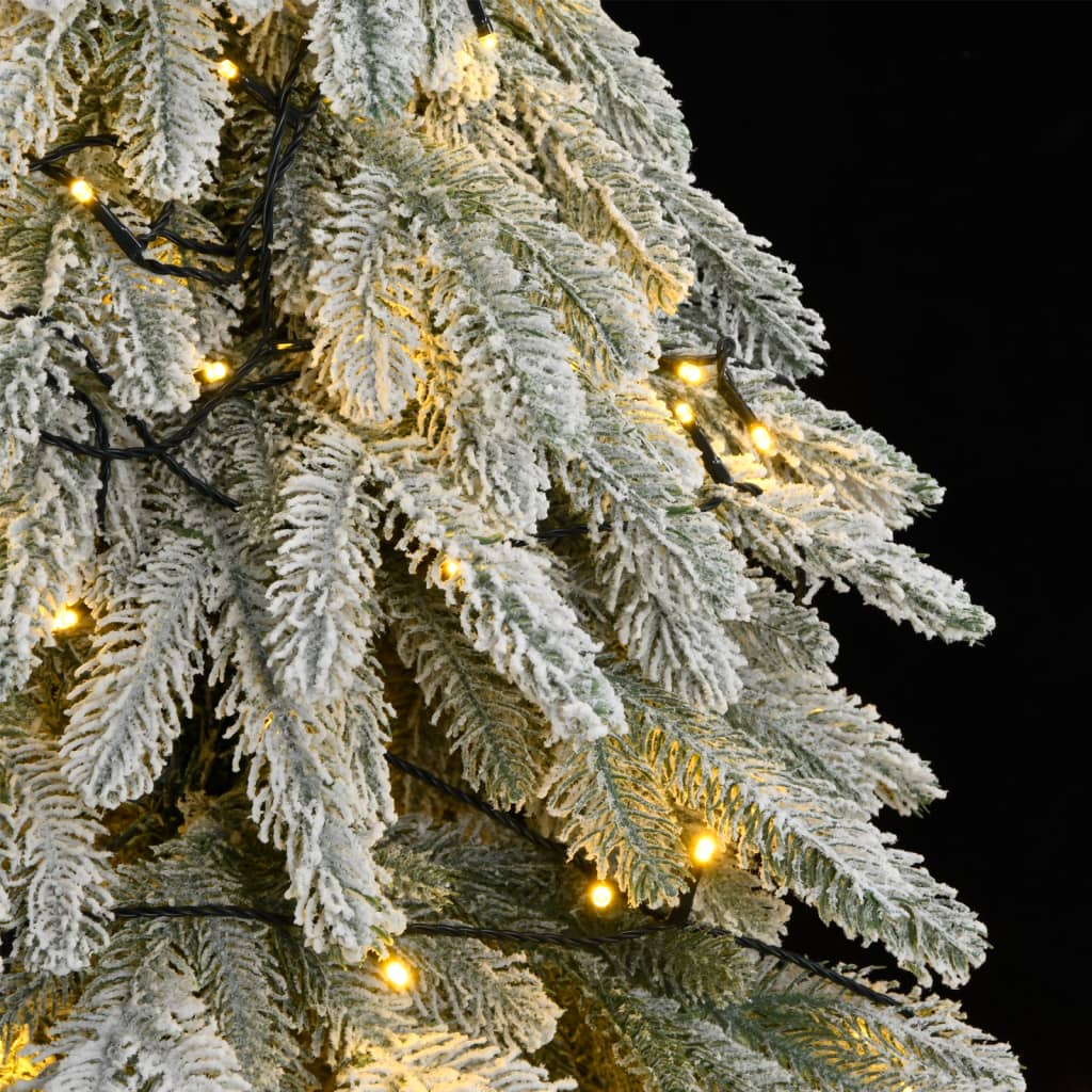 vidaXL Albero di Natale Artificiale con 300 LED e Neve Floccata 210 cm