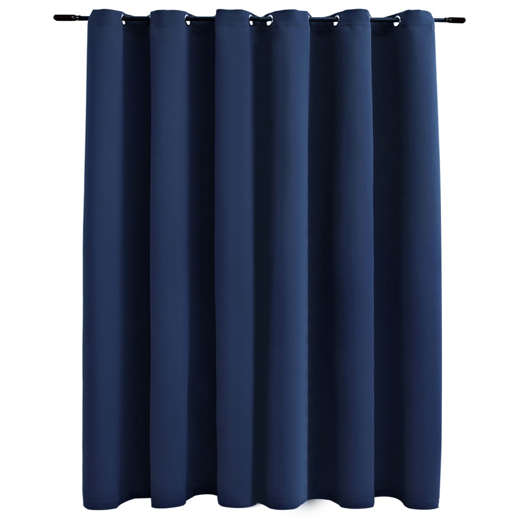 vidaXL Tenda Oscurante con Anelli in Metallo Blu 290x245 cm