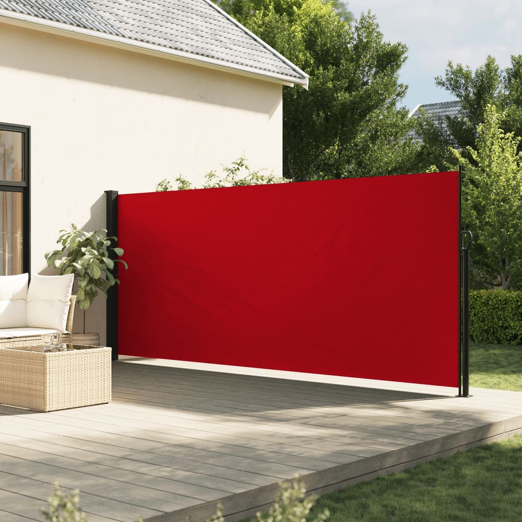 vidaXL Tenda da Sole Laterale Retrattile Rossa 180x300 cm