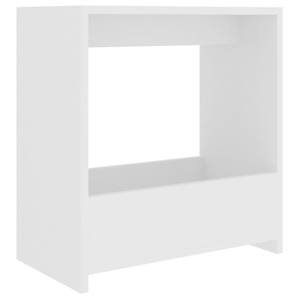 vidaXL Tavolino Bianco 50x26x50 cm in Legno Multistrato
