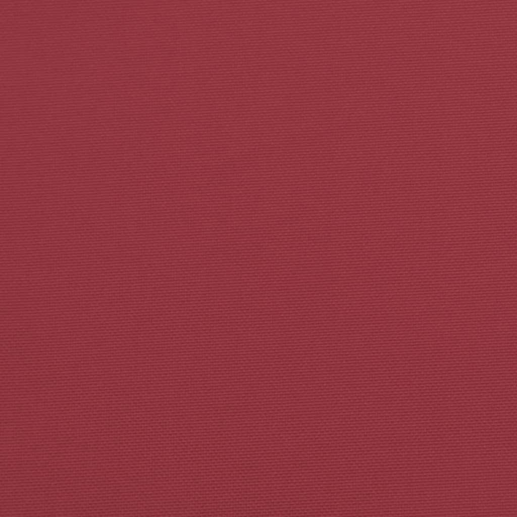 vidaXL Cuscino per Pallet 80 x 80 x 12 cm Rosso Vino in Tessuto