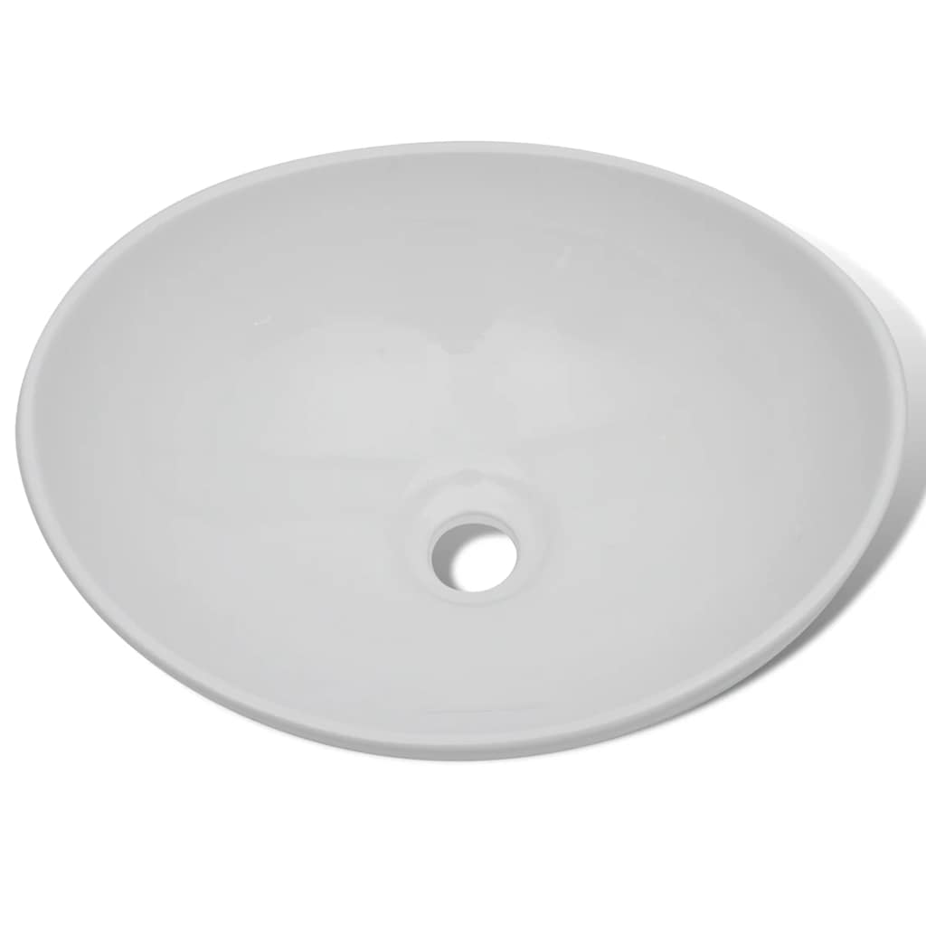 Lavabo Angolare In Ceramica Bianca Con Mobile In Alluminio – 43x43 Cm, Smalto Spesso, Impermeabile, Facile Da Pulire, Per Bagni Piccoli E WC