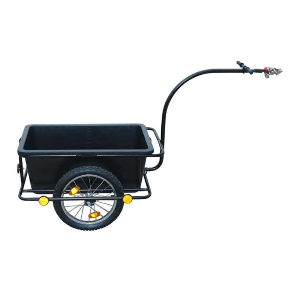 vidaXL Rimorchio da Bicicletta con Carrello in Plastica 90 L